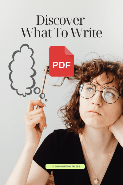 What can I write — Discover What to Write PDF guide helping writers find their next idea from Writing Prizes